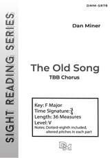 The Old Song TBB choral sheet music cover